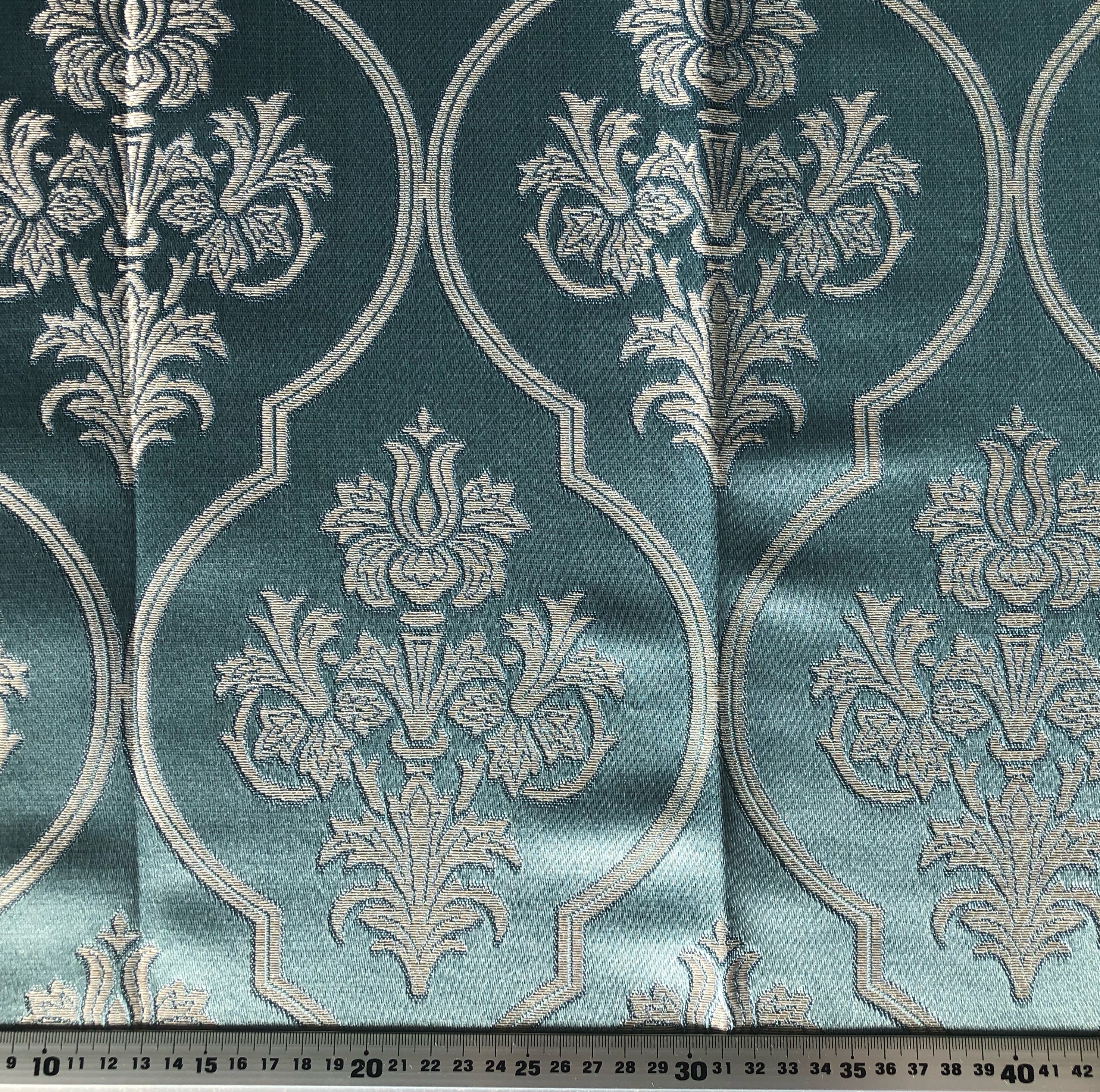 エジプト超長綿100% ジャガード 羽 オーダーメイド ブルー 1000TC