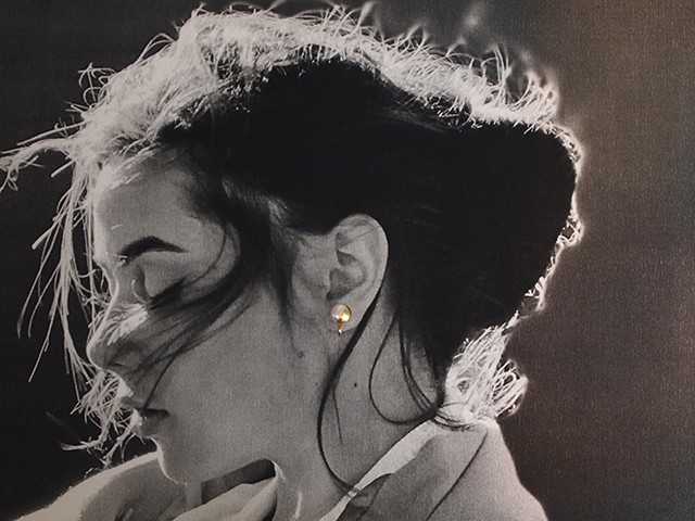 シンプル＋α　金箔パール[イヤリング] ゴールド＆ホワイト 10mm　淡水パール　一粒イヤリング