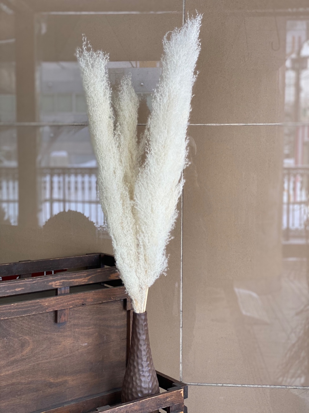 特大パンパスグラス 5本＋花瓶