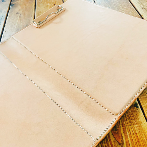 セール　完成品　ハンドメイド　栃木レザー　ヌメ革　クリップファイル　バインダー ⚫︎特別セール価格⚫︎ 完成品 即納 ハンドメイド 栃木レザー ヌメ革