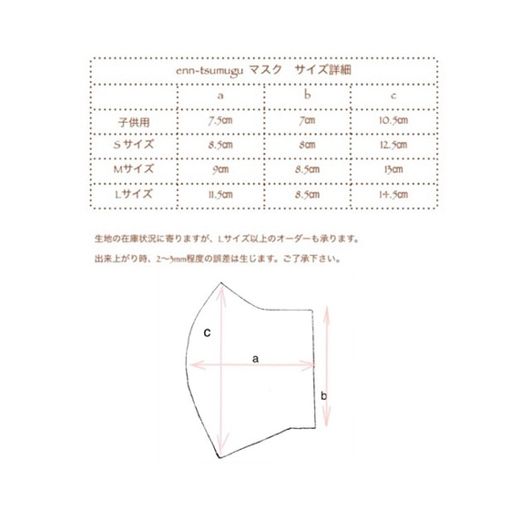 たんぽぽステッチのシンプル白マスク　さりげないワンポイント 7枚目の画像