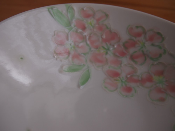手描き　ふわり桜皿(7)  浅め 14．5cm 2枚目の画像