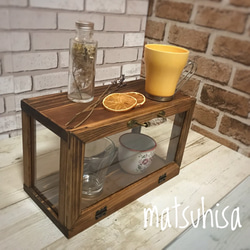 とく様オーダー品製作　味わい深い大工さんの工具箱　けやき無垢材　レトロ 昭和レトロ けやき工芸 木製 スクエア型 蓋付 ゴミ箱 ごみ箱