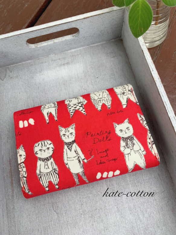 ■受注製作❣️軽いミニ財布⭐︎おしゃれなネコ柄・ねこ・猫 2枚目の画像