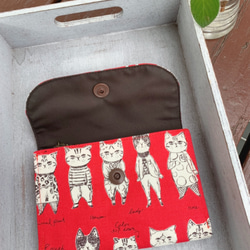 ■受注製作❣️軽いミニ財布⭐︎おしゃれなネコ柄・ねこ・猫 3枚目の画像
