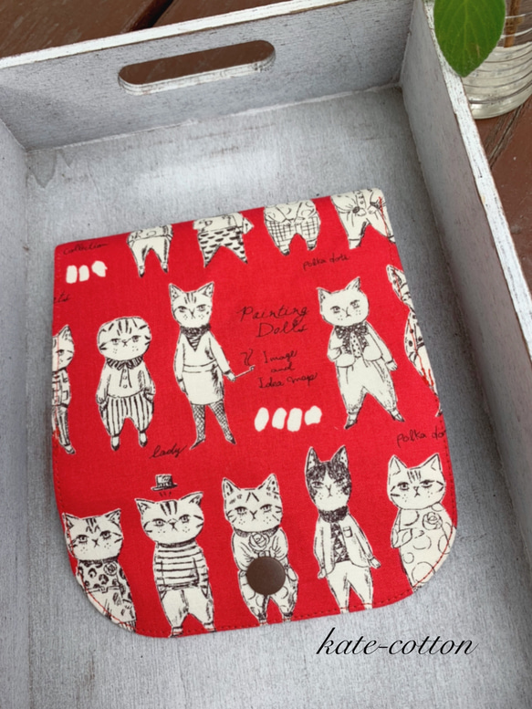 ■受注製作❣️軽いミニ財布⭐︎おしゃれなネコ柄・ねこ・猫 4枚目の画像