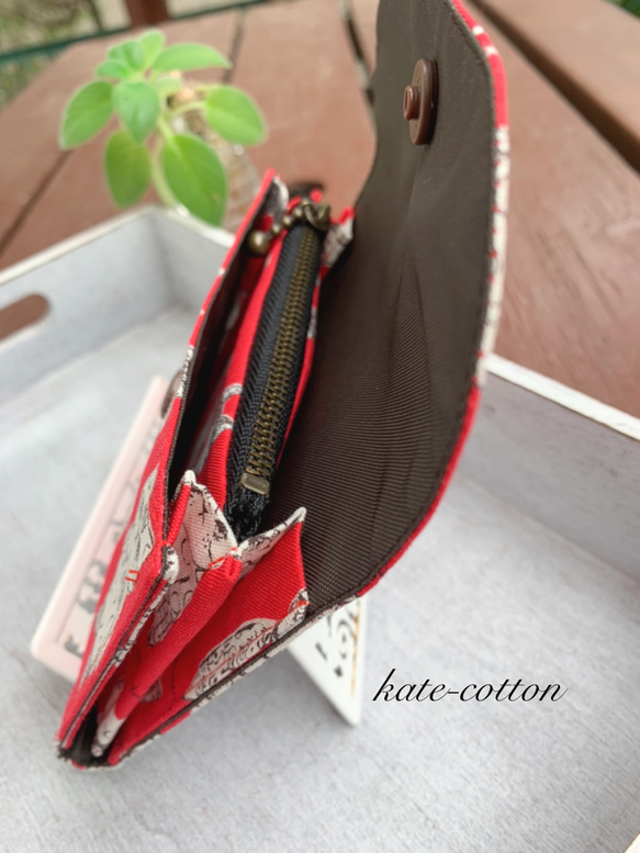 ■受注製作❣️軽いミニ財布⭐︎おしゃれなネコ柄・ねこ・猫 5枚目の画像