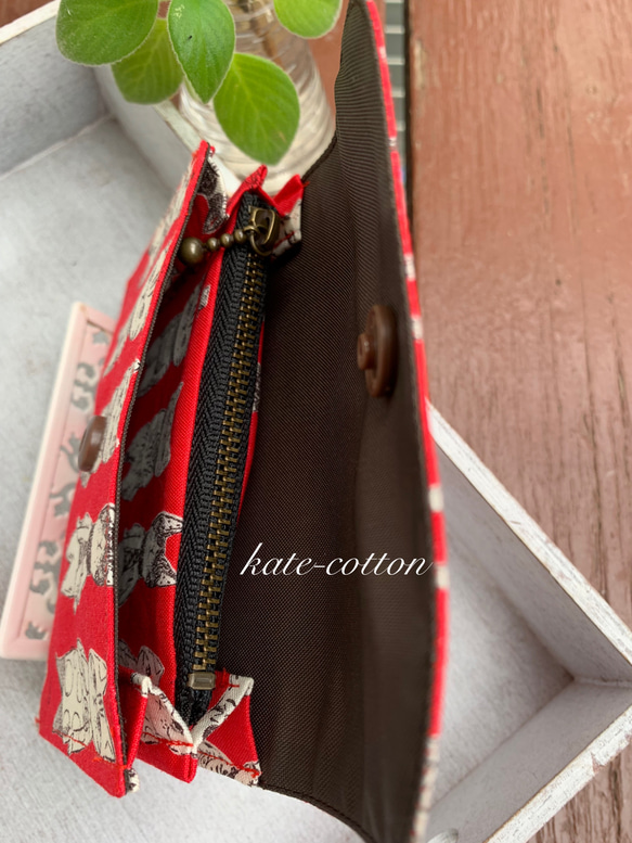 ■受注製作❣️軽いミニ財布⭐︎おしゃれなネコ柄・ねこ・猫 6枚目の画像