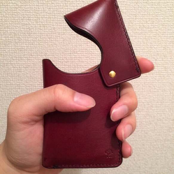 モテモテ】Zippo開閉式名刺入れ(ボルドー) 名刺入れ・カードケース