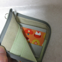 インコさん（選べる2色）ハーフウォレット　L字ファスナー財布　 3枚目の画像