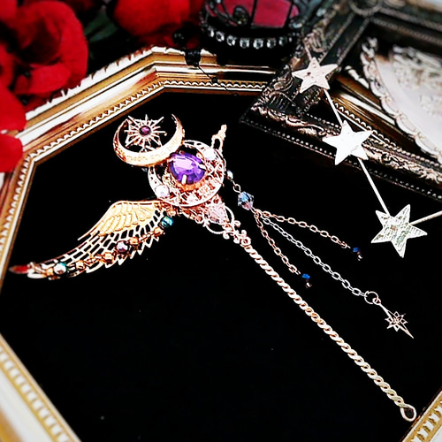 魔法の杖 かんざし パープル 上級魔法 ハイウィザード専用 闇属性