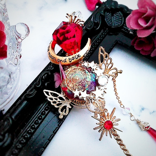 魔法の杖 かんざし ドール小物 レジン 蝶 アクリル ハイ