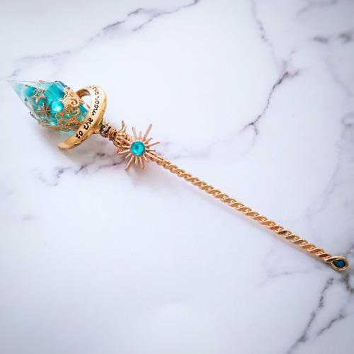 宝石の国の魔法使いの林檎の杖 簪 一本かんざし ファンタジー 幻月