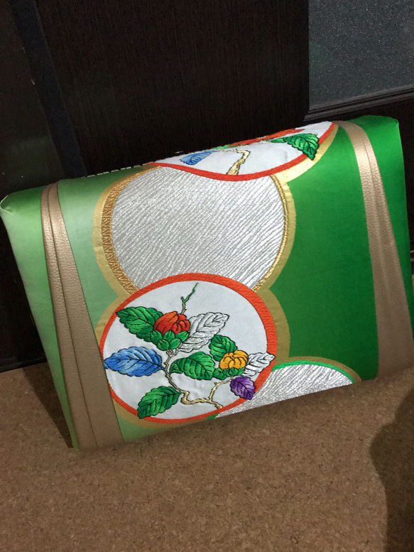 茶箱　帯　モリス生地　カルトナージュ　受注制作　静岡本桐茶箱　10キロ例 3枚目の画像