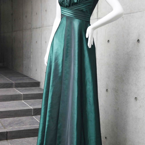 sculptor サテンチェッカーボードドレス
