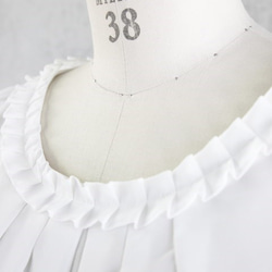 コーラス・演奏会に / ご希望の袖丈に仕上げるセミオーダーブラウス(オフホワイト) 1-0222-1 6枚目の画像