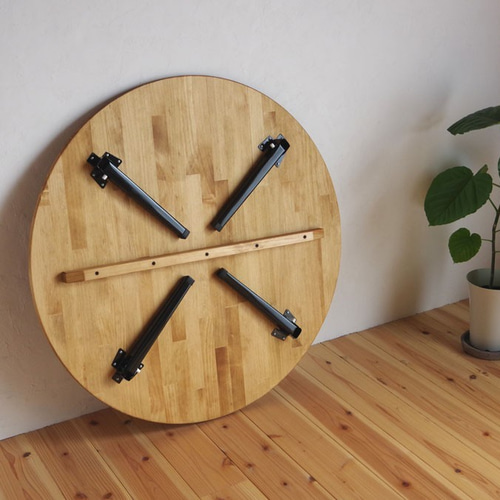 ちゃぶ台　丸テーブル　折りたたみテーブル　天然木　ローテーブル ちゃぶ台 丸テーブル ローテーブル あずみ 円形 直径80cm丸 天然木