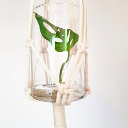 マクラメプラントハンガー花瓶付き 2枚目の画像