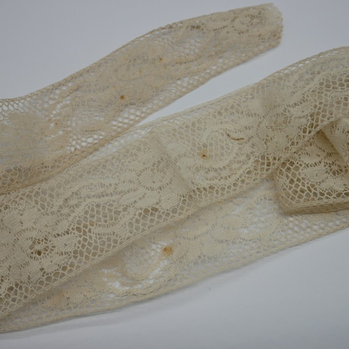 フランスアンティークビンテージコットンバレンシエンヌボビンボーダー