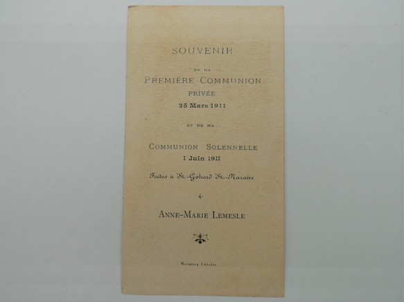 フランスアンティークHoly Card・プルミエール コミュニオンP 4枚目の画像