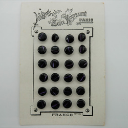 フランスアンティークマザーオブパールボタンシート（ダークパープル） 2枚目の画像