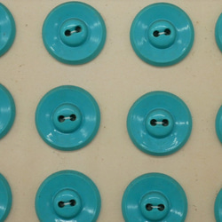 フランスアンティークプラスチックボタン（ラウンドターコイズブルーM） 2個セット 3枚目の画像