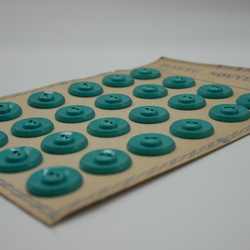 フランスアンティークプラスチックボタン（ラウンドターコイズブルーM） 2個セット 4枚目の画像