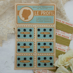 フランスアンティークブラックスナップボタンシート（LE PROFIL） 1枚目の画像