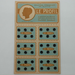 フランスアンティークブラックスナップボタンシート（LE PROFIL） 2枚目の画像