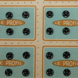 フランスアンティークブラックスナップボタンシート（LE PROFIL） 4枚目の画像