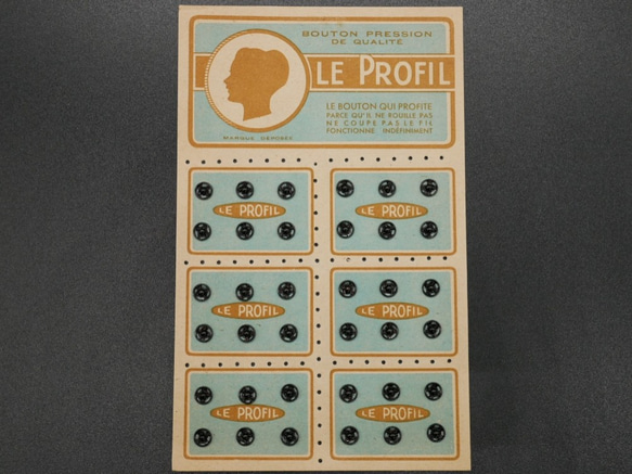 フランスアンティークブラックスナップボタンシート（LE PROFIL） 7枚目の画像