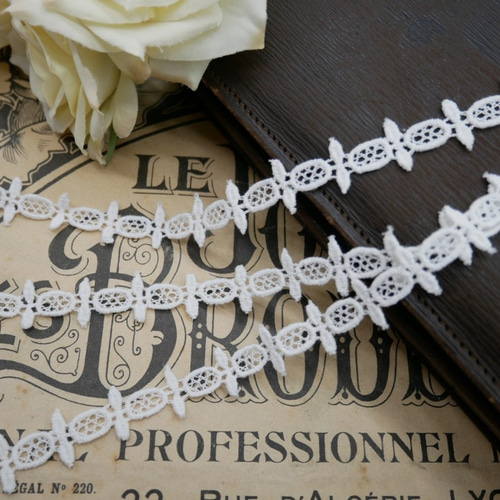 フランスアンティーク細身刺繍レース レース cherir 通販