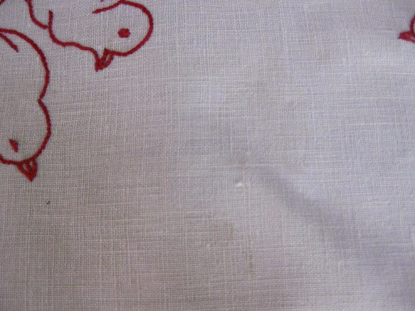 フランスアンティーク刺繍入りハンドメイドティークロス 4枚目の画像