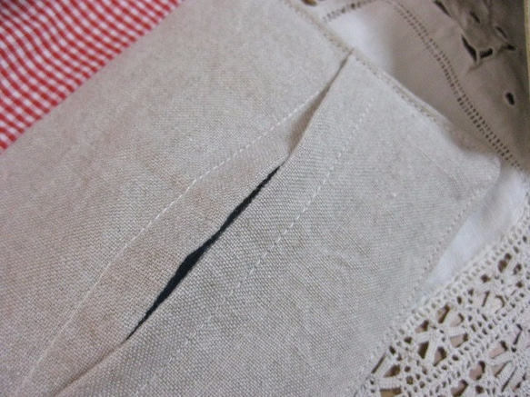 【ハンドメイド】Ｃｈｅｒｉｒオリジナルハンドメイドバンビとリスのクロスステッチ刺繍入りポケットティッシュケース 4枚目の画像