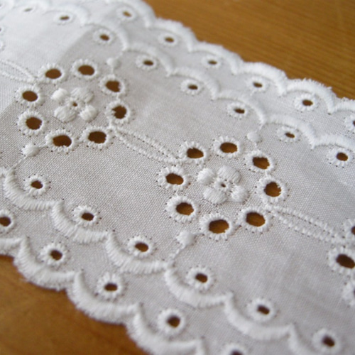 フランスアンティークカットワーク刺繍レース レース cherir