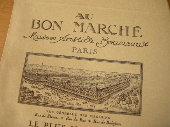 フランスアンティ－クAU BON MARCHE ペーパーバッグ 3枚目の画像