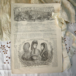 フランスアンティーク新聞LA MODE ILLUSTREE ラ・モード・イリュストレ (1877年12月9日） 1枚目の画像