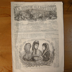 フランスアンティーク新聞LA MODE ILLUSTREE ラ・モード・イリュストレ (1877年12月9日） 2枚目の画像