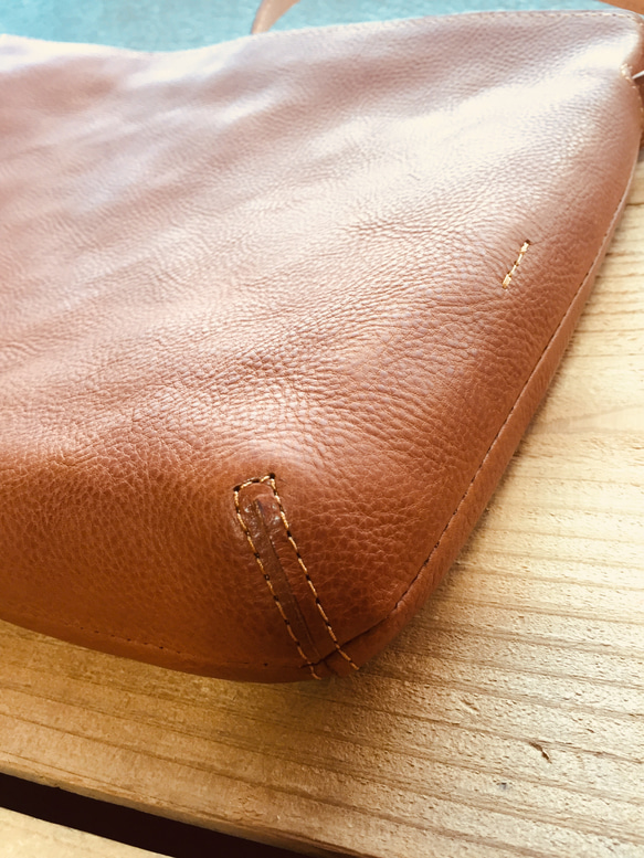 ☆オーダー制作 サコッシュショルダーバッグ M ミネルバボックス 斜めがけ エイジング レザー 