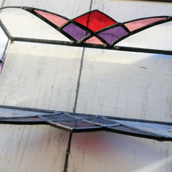 ステンドグラス・紫色のアクセサリートレイ 2枚目の画像