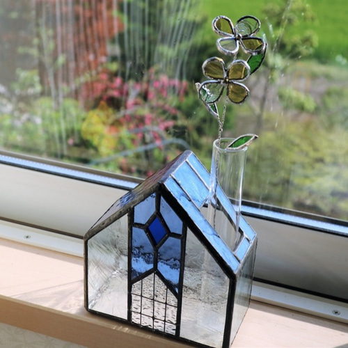 ステンドグラス 温室の一輪挿し その他インテリア雑貨 kiku 通販