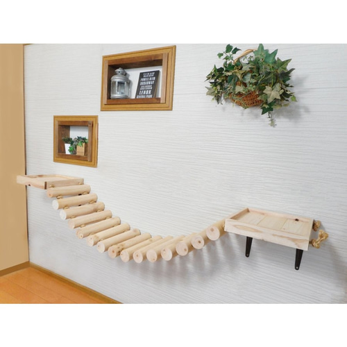 木製 猫の吊り橋 キャットウォーク おもちゃ・ペット小物 little