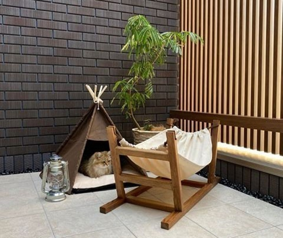 木製　ペット用　ハンモックベット専用布　猫用ハンモック布　洗い替え 5枚目の画像