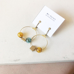 Glass Bubble_Brass Earrings_Weaver（変更可能） 5枚目の画像