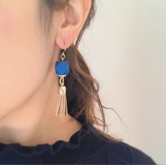 【1180】タッセルピアス／イヤリング 値引き】タッセルピアス ピアス（フック・チェーン） kotori12 通販