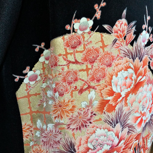 着物リメイク ハンドメイド ブラウスシャツ winepart12 R321 L ：アロハシャツ：花柄模様：L寸 着物リメイク！ シャツ