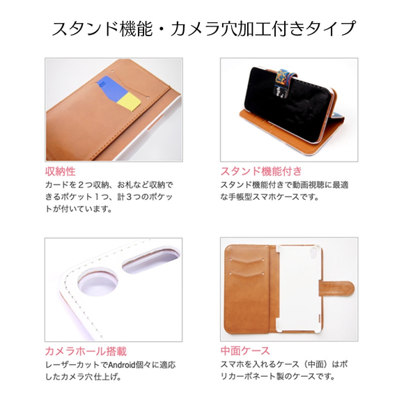 うさぎの手帳型スマホケース[Android版] 3枚目の画像