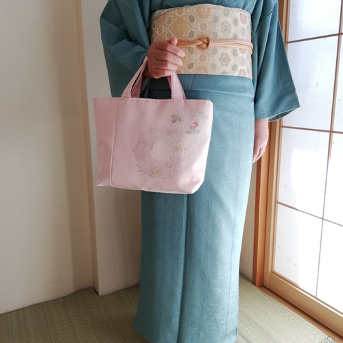 着物帯リメイク☆トートバッグ 質の良い帯地を普段使いのバッグ