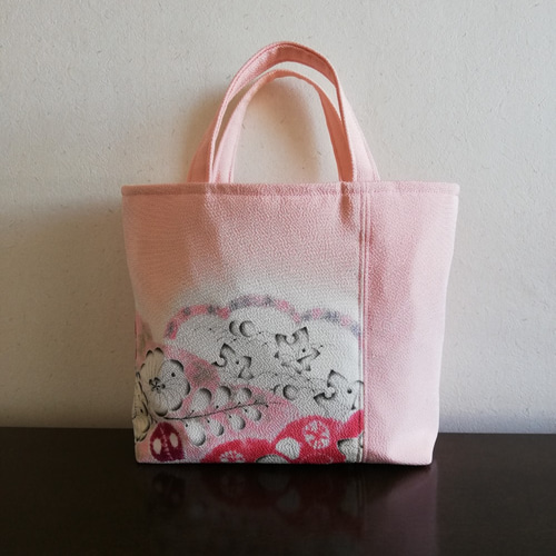 オーダー出品＊専用＊着物帯リメイクトートバッグ 着物帯リメイク☆トートバッグ 質の良い帯地を普段使いのバッグ