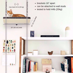在庫限り｜空飛ぶ猫シェルフB（メープルxカモフラピンク）猫ベッド キャットシェルフ 5枚目の画像